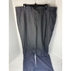 Lauren Ralph Lauren Mens 42x32 Total Comfort 100% Wool Pleated Dress Pants Gray